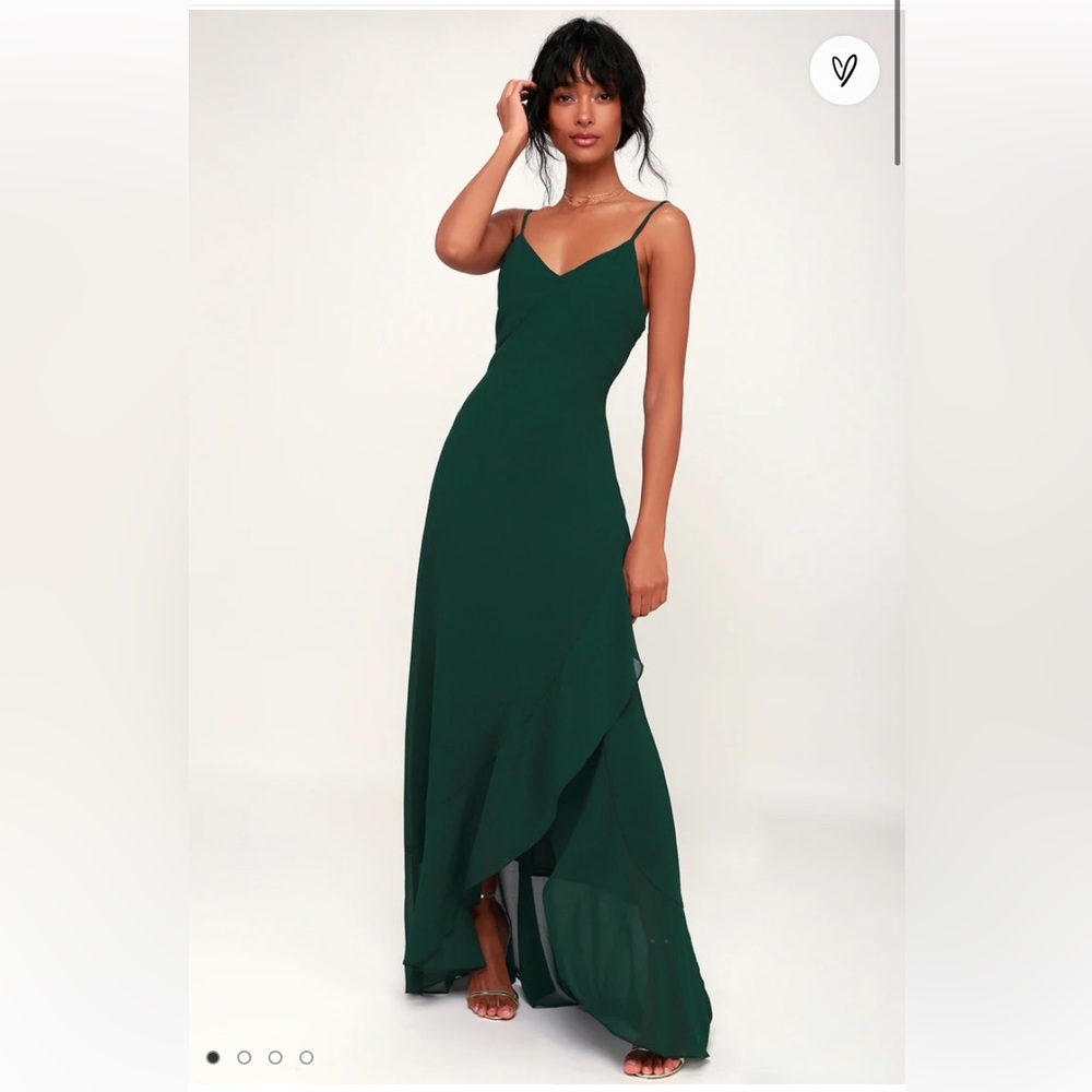 Lulu's Dark Green Maxi Dress